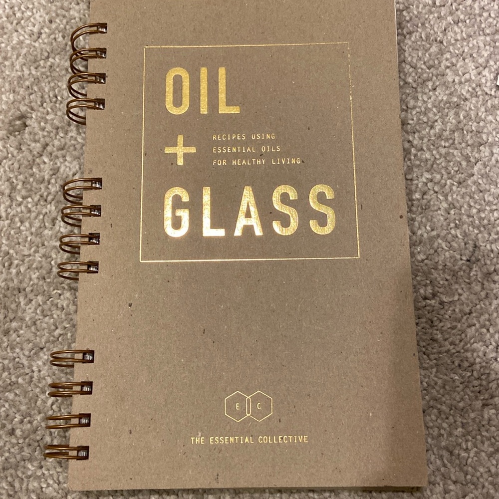 Oil +Glass book recipes using essential oils